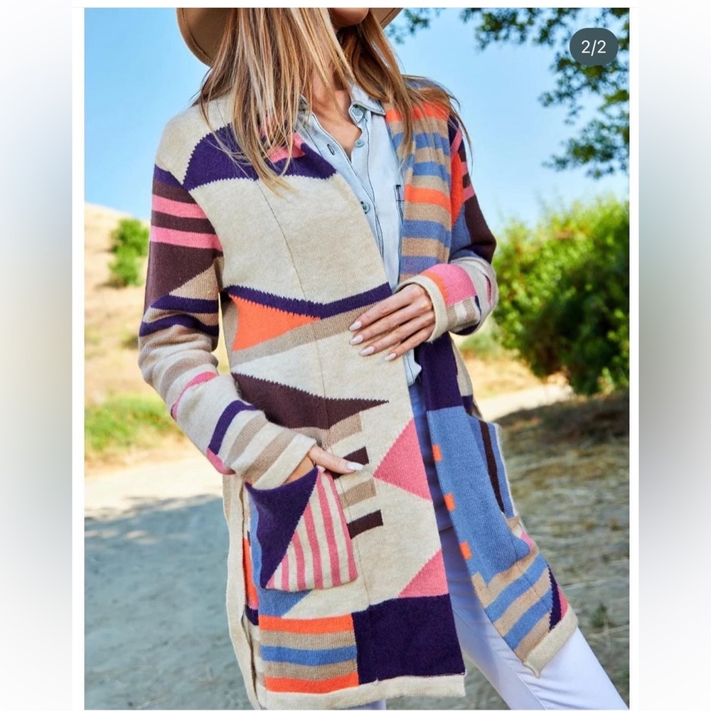 Wanna B Me Multicolored Cardi